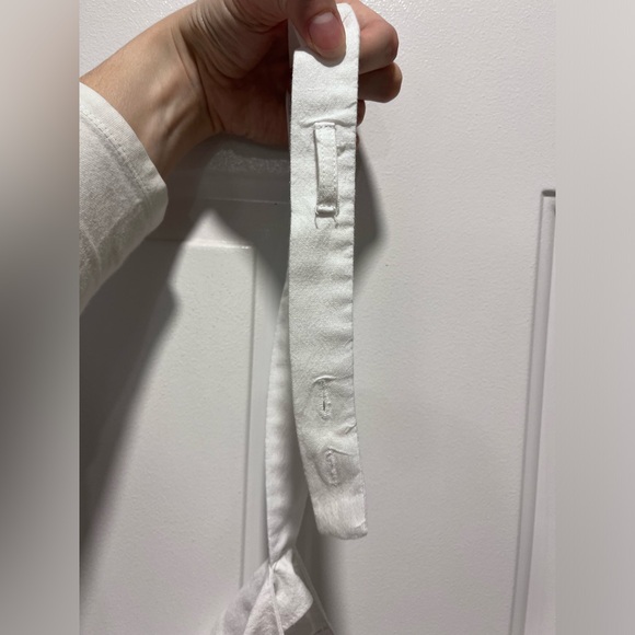 Edgehill Collection White Linen Shortall Overalls Size 18 Month Adjustable Strap - Picture 8 of 16